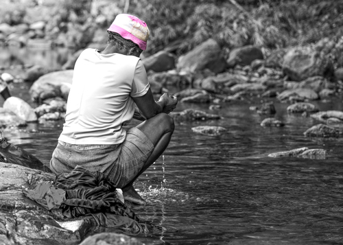 Washing in The River - Click Image to Close